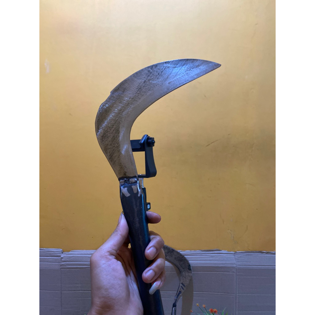 sabit rumput bahan baja slendang gagang pipa besi