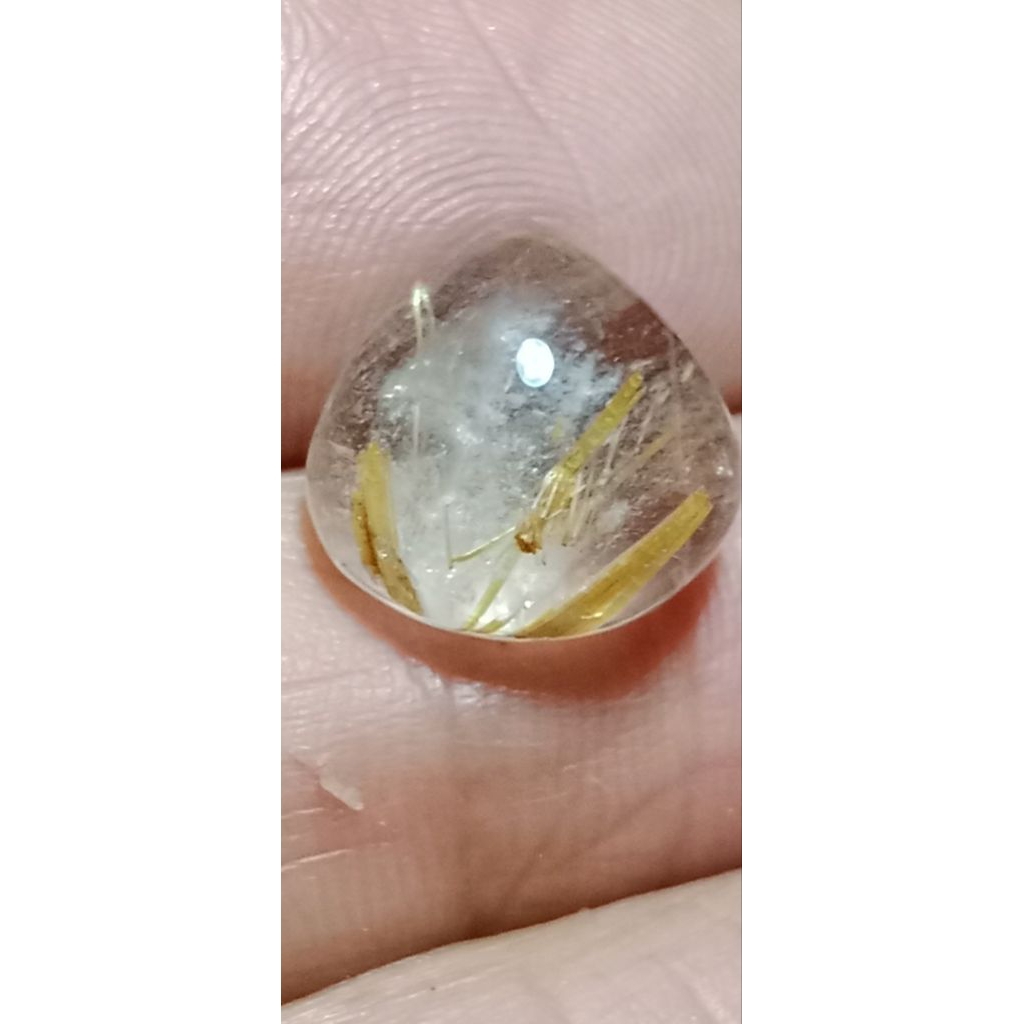 natural kecubung serat emas cendana     kode  725      10 x 10 mm