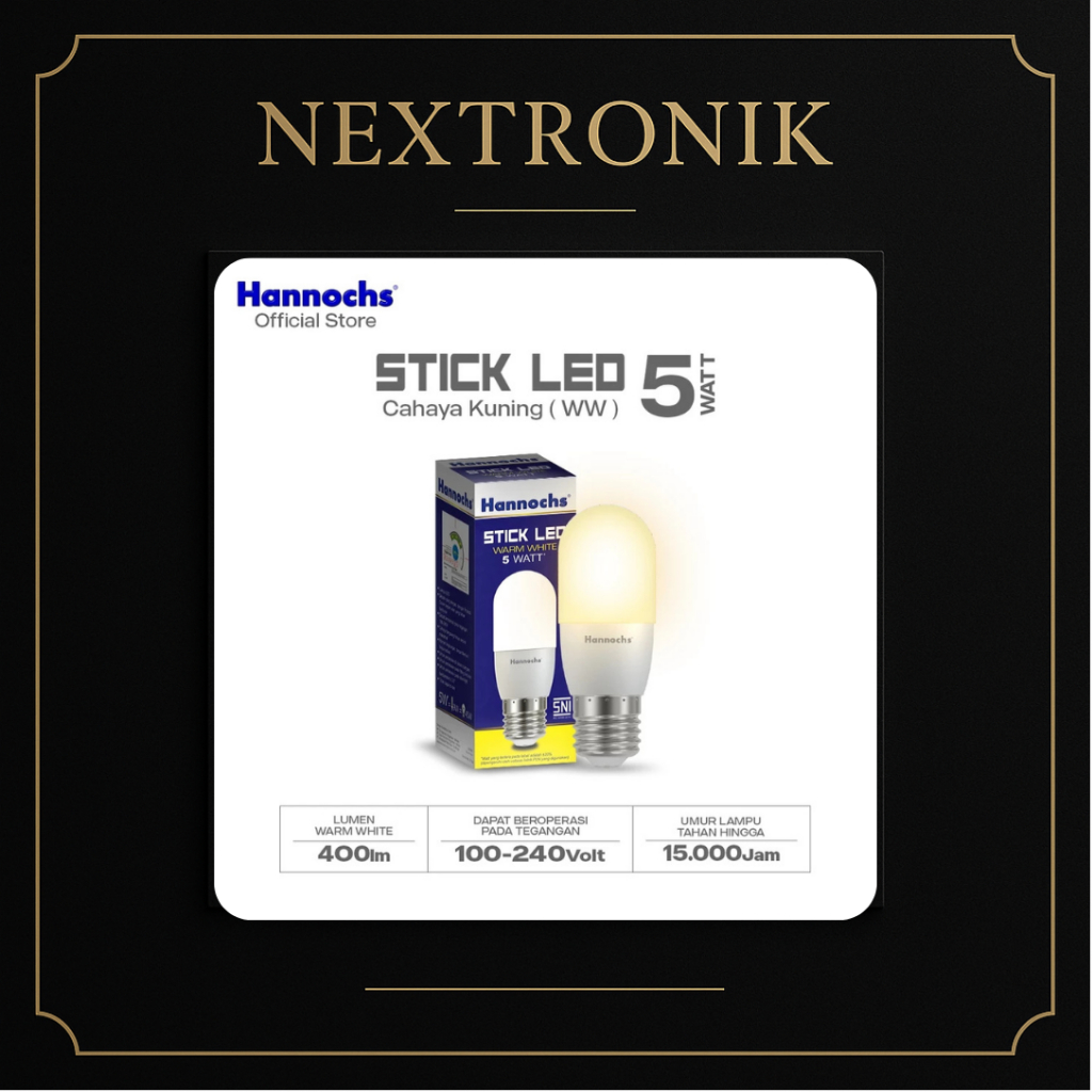 Hannochs || Lampu Bohlam LED Stick 5 Watt - 12 Watt Kuning