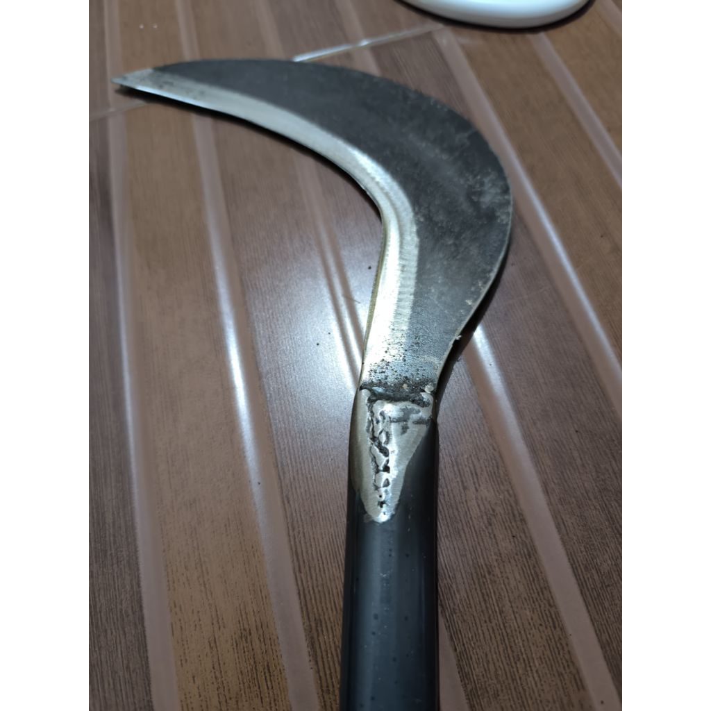 sabit/arit rumput bahan gergaji baja tajam-handle pipa anti copot