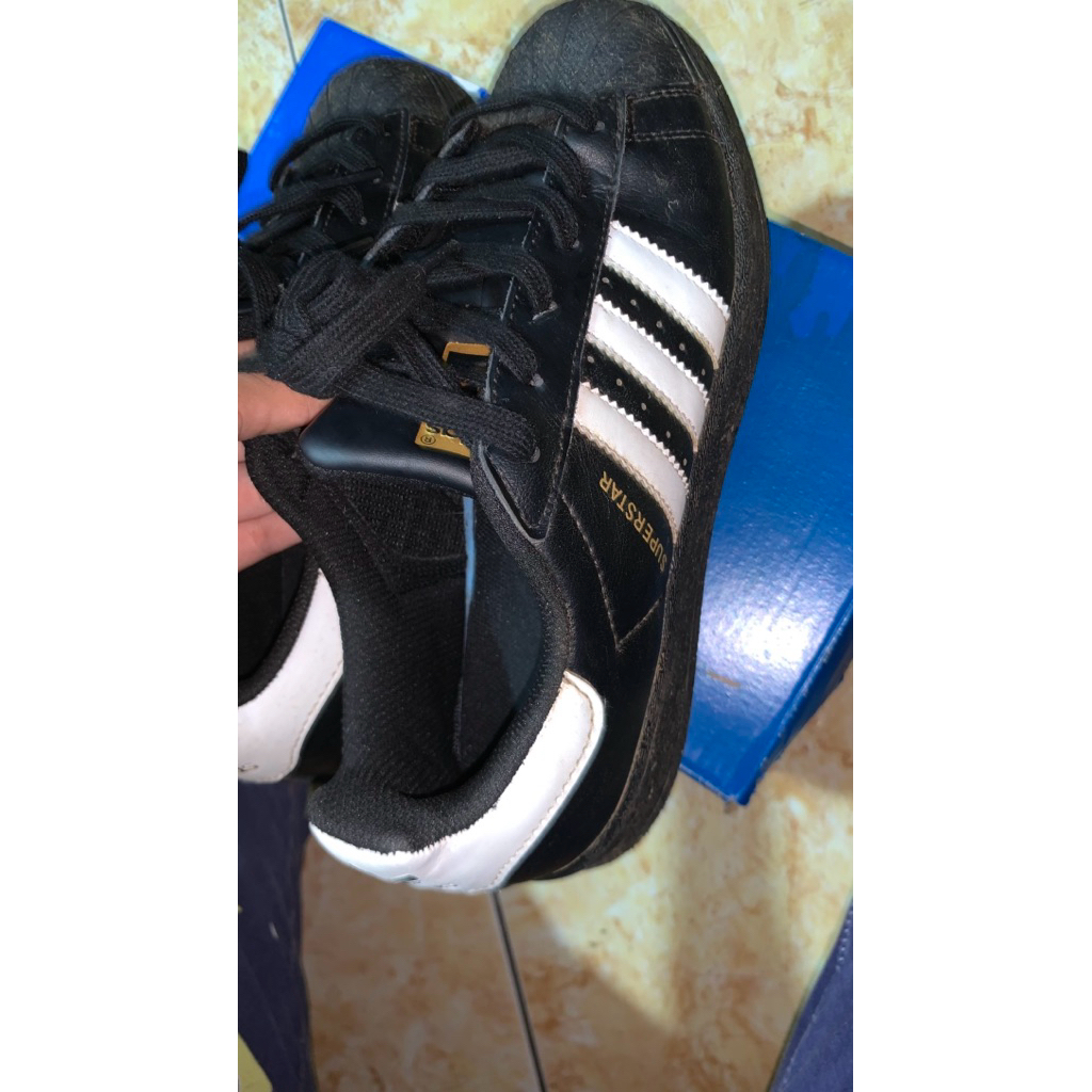Adidas Superstar Black Original | Sepatu Adidas Ori Second Pria Wanita