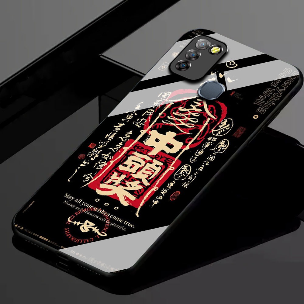 KK41 Softcase Glass Hp Terbaru For Infinix Smart 5/Smart 6 RAM 3 silikon Hp ada pelindung camera Cas