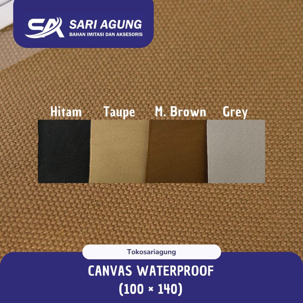 CANVAS WATERPROOF (METER) BAHAN KAIN KANVAS POLOS TEBAL TAHAN AIR