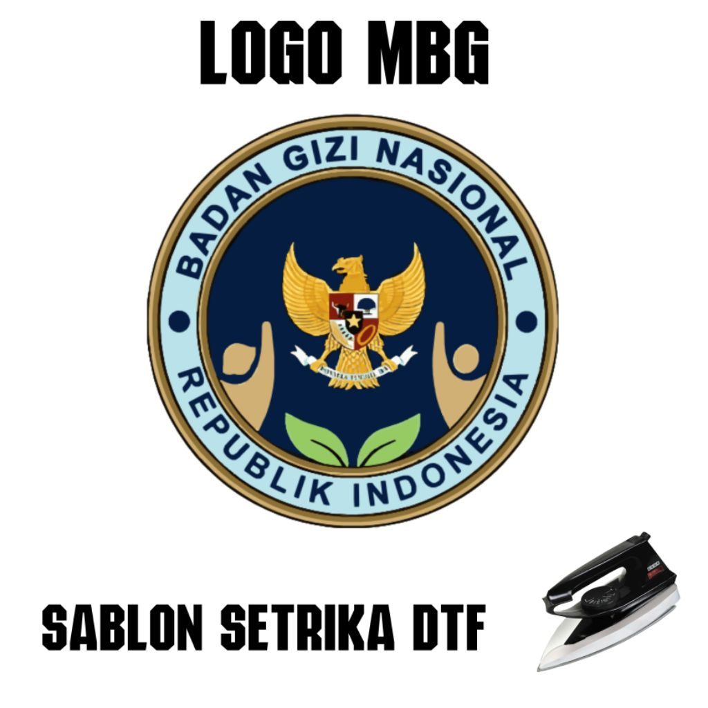 Sablon Setrika Logo BGN Badan Gizi Nasional DTF Premium
