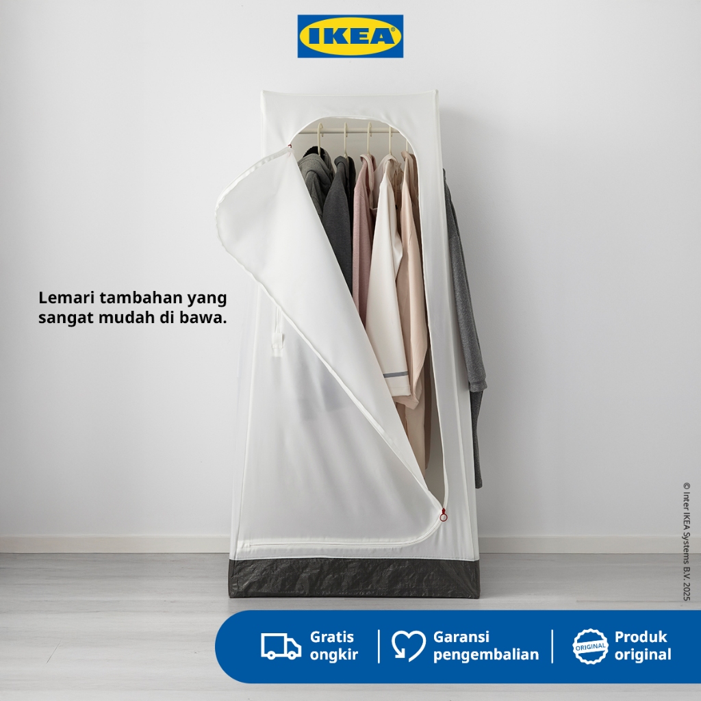 IKEA VUKU Lemari Pakaian Kain 74x51x149 cm - Tidak Dirakit