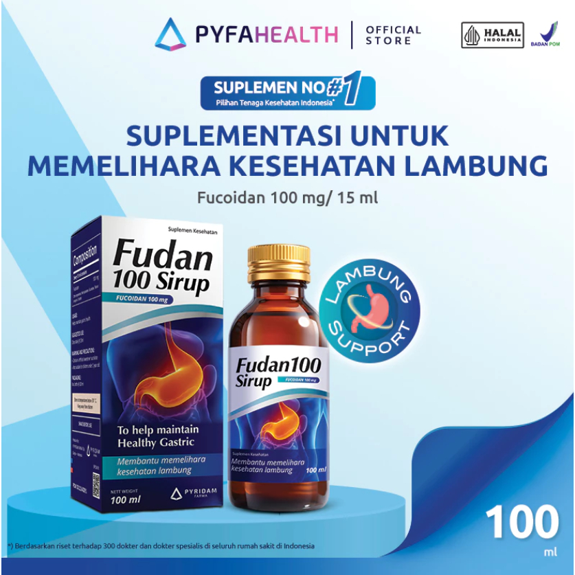 PYRIDAM FARMA FUDAN 100 | SUPLEMEN KESEHATAN LAMBUNG, MAAG, GERD