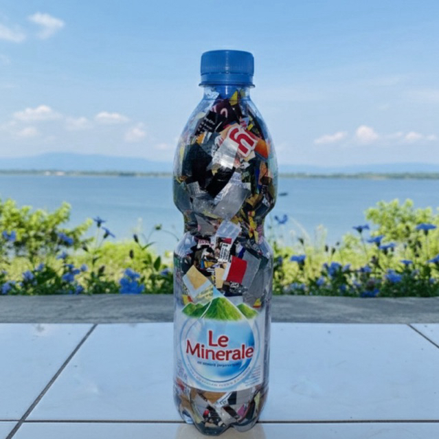 Ecobrick botol 600ml lee mineral padat