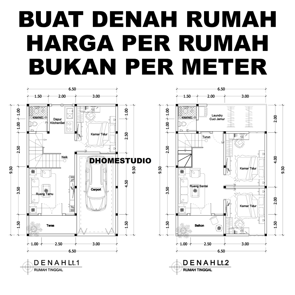 desain denah rumah minimalis segala ukuran
