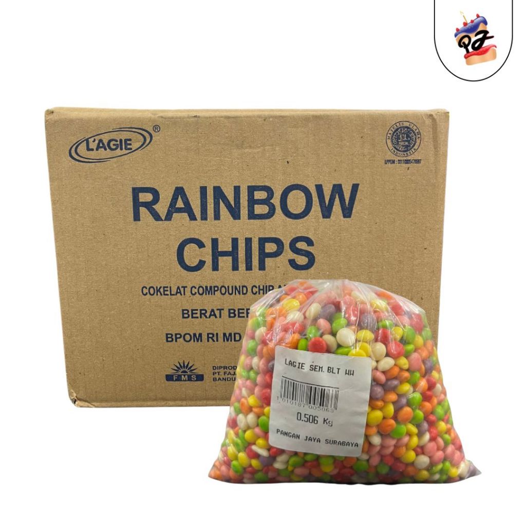 COKLAT CHIP LAGIE SEMI BULAT RAINBOW REPACK
