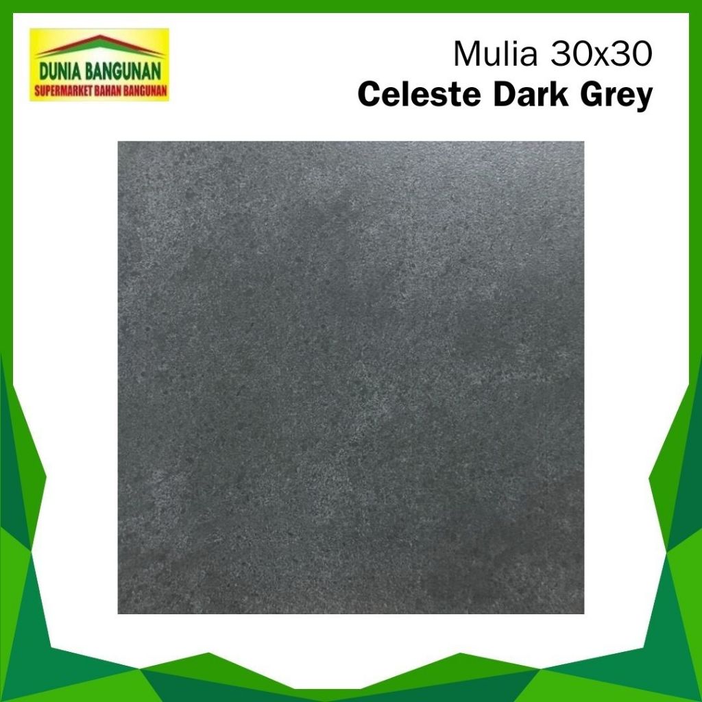 Kerami 30x30 Mulia Signature Celeste Dark Grey KW1 Keramik Lantai Matt/Keset