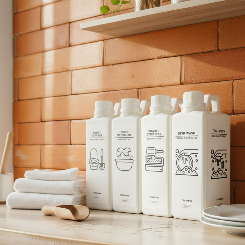 [GOGOMART] Botol Deterjen Cair Estetik 1liter /  Botol Refill Dispenser 1000 ml / Bottle Liquid Dete