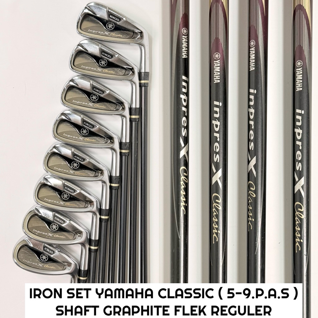 Iron Set Golf Yamaha Inpres Classic Shaft Graphite Flek Reguler Bekas Original - Stick Golf Iron Set