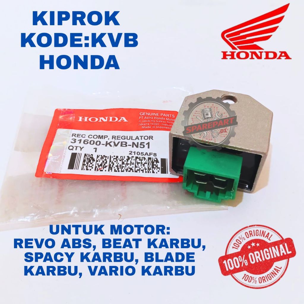 KIPROK HONDA ORIGINAL KODE KVB REVO, KIPROK REVO ABS, BEAT KARBU, SPACY KARBU, BLADE KARBU, VARIO  1