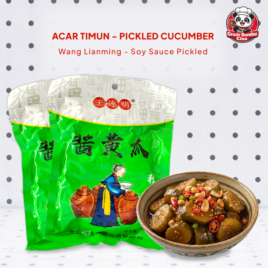 Acar Mentimun China Wang Lian Ming Jiang Huang Gua 400g | Timun Asin Asam Gurih