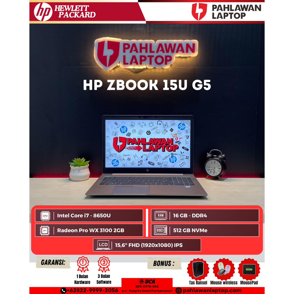 Laptop HP ZBook 15U G5 Core i7-8th gen/16/512