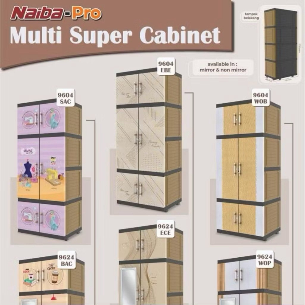 2835 / lemari naiba 4 tingkat 2 pintu