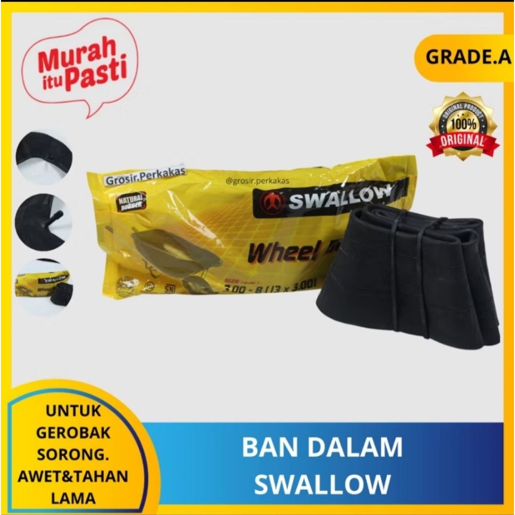 Ban Dalam Gerobak Swallow 3.00 - 8 ( 13 x 3.00 )