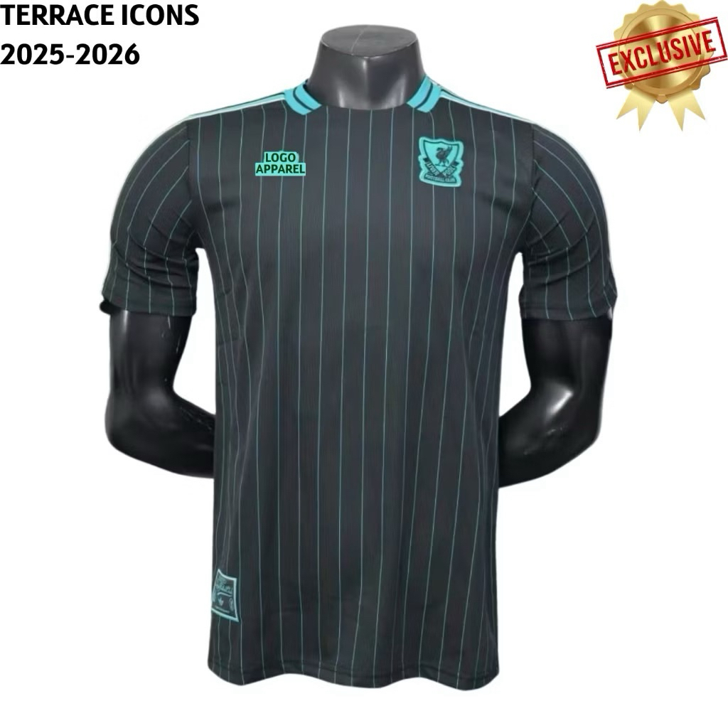 Jersey Liverpool Terrace Icon 2025 2026 - Jersey Liverpool Hitam Player Issue
