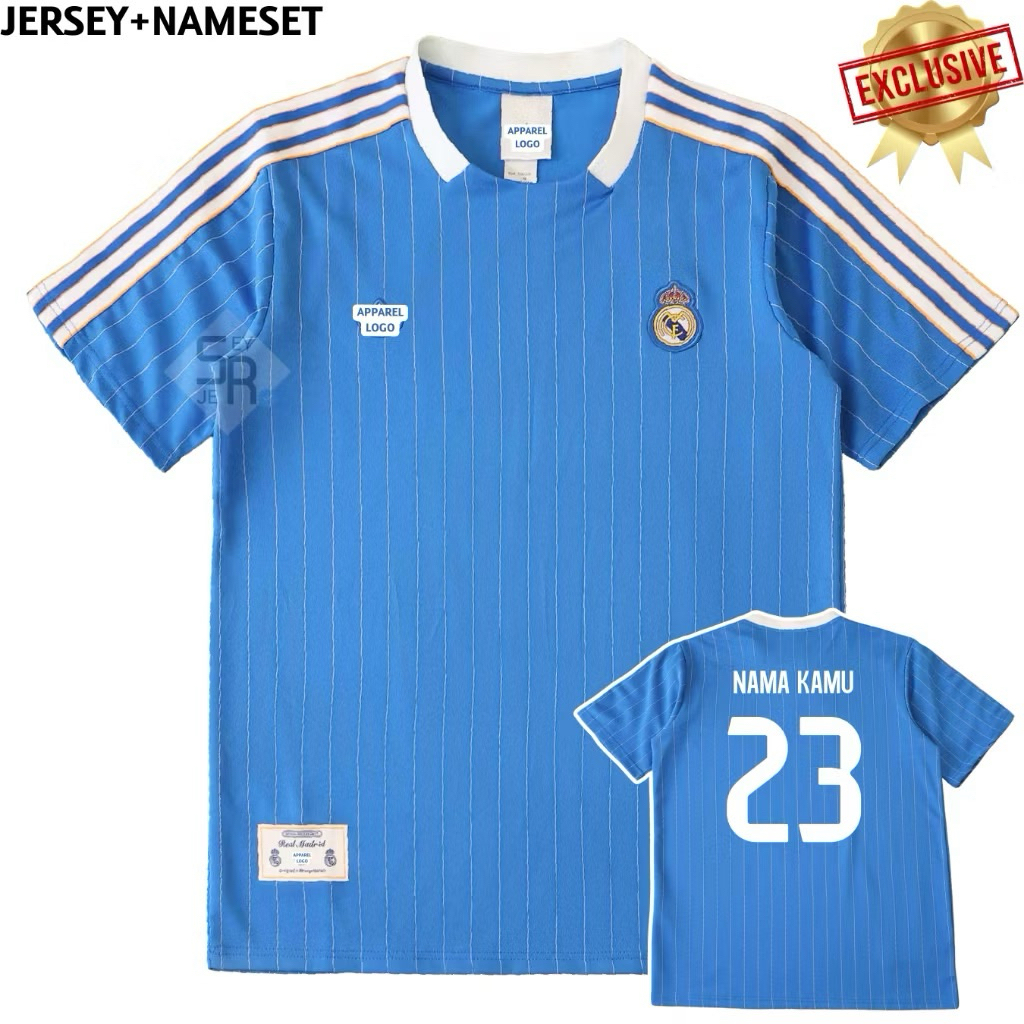 Jersey Real Madrid Terrace Icon 2025 2026 - Jersey Madrid Terrace Biru Player Issue