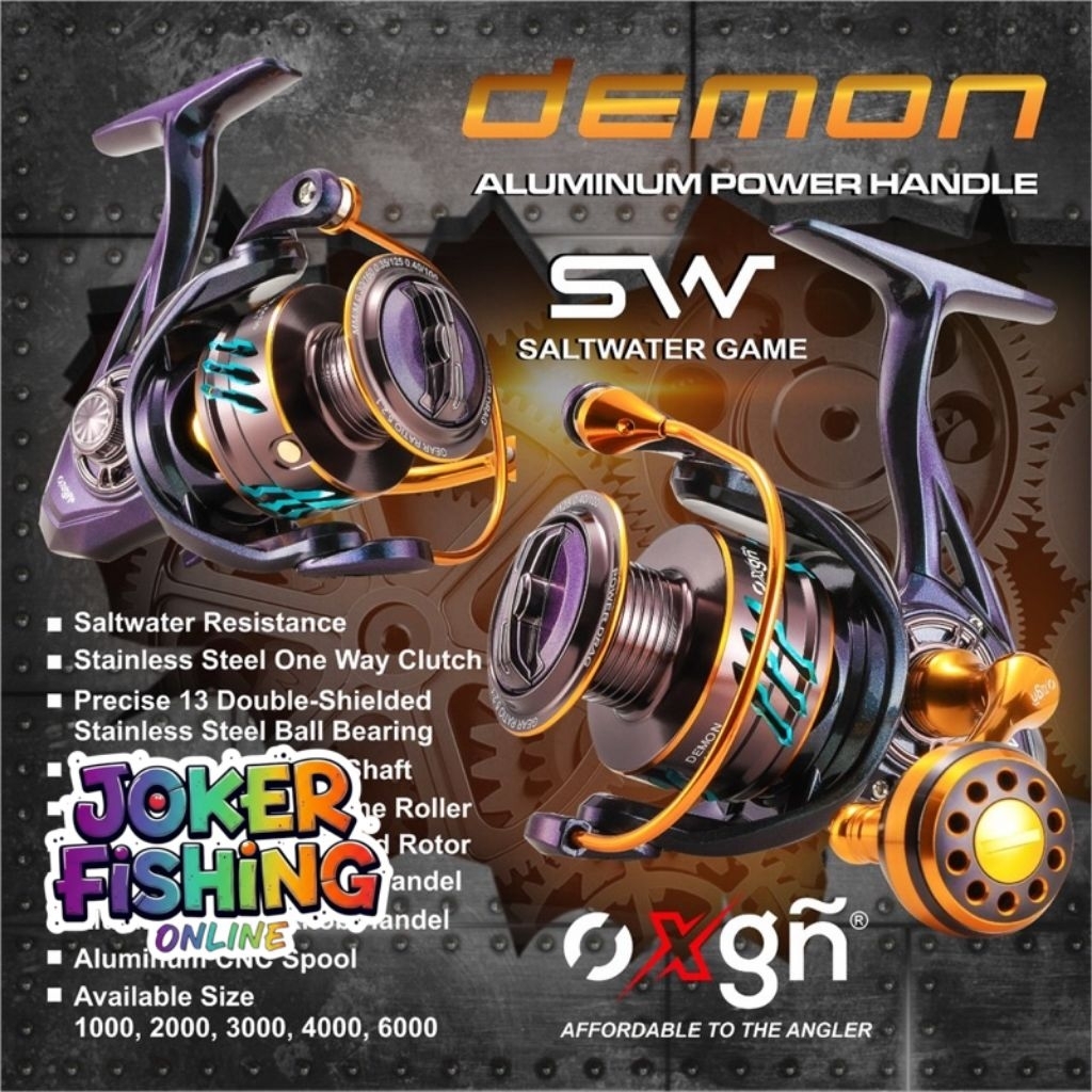REEL OXGN DEMON NEW 1000/2000 - SALT WATER POWER HANDLE