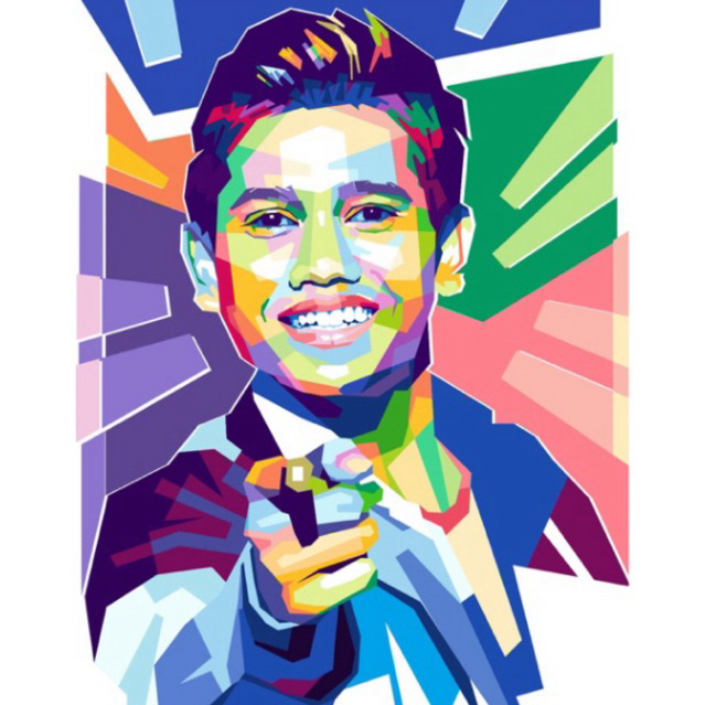 Kado Custom WPAP Art dari Foto – Portrait Pop Art Warna Cerah