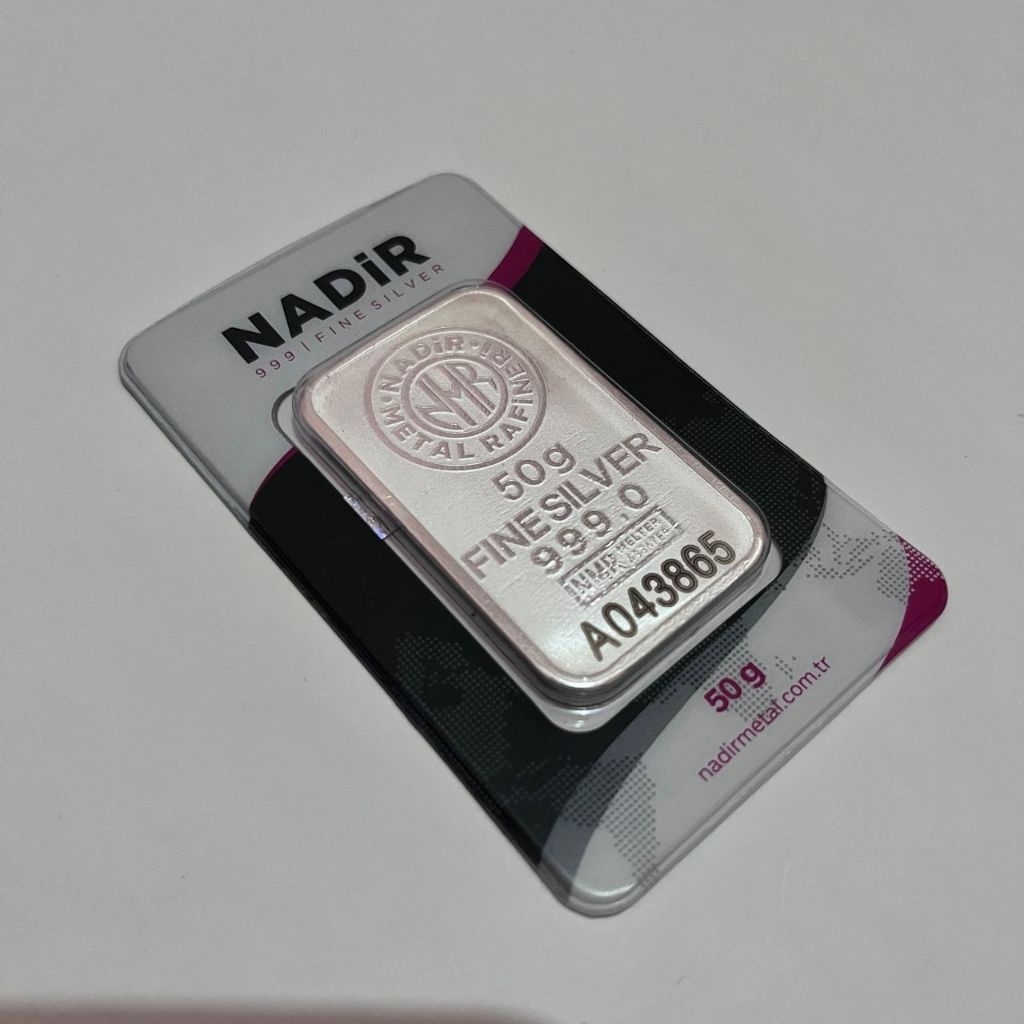 Perak Batangan Nadir | Fine Silver 50 gr dan 100 gr