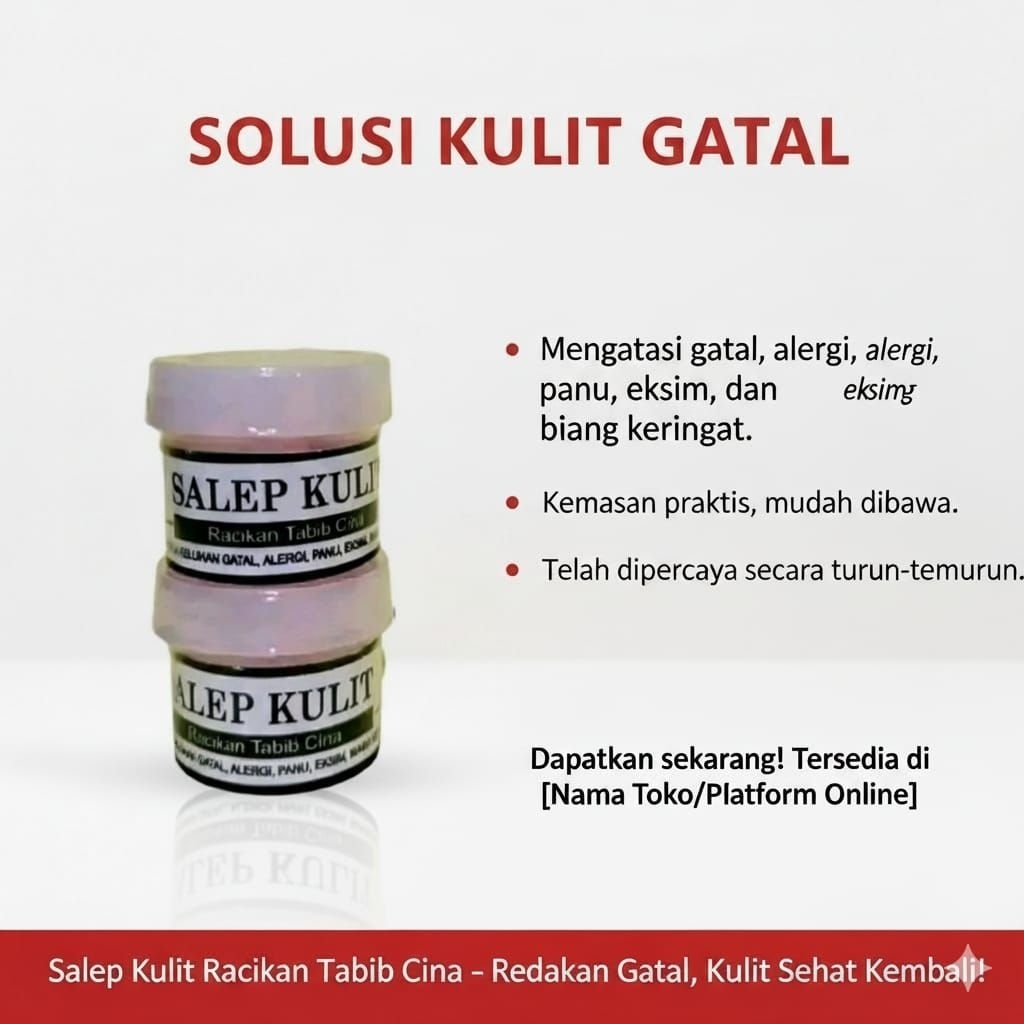 Salep Kulit Gatal Herbal - Eksim, Scabies, Gatal Menahun