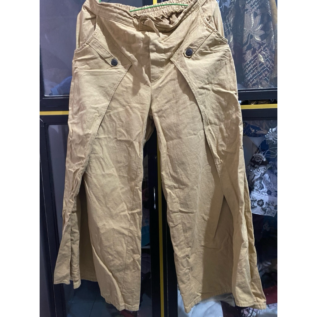 celana kulot cream wanita