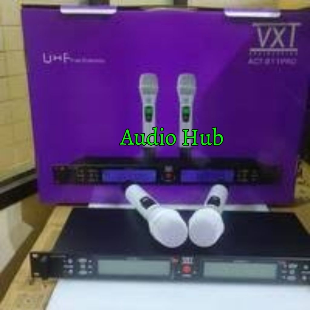 Mic Wireless VXT ACT 1911 PRO / VXT ACT1911PRO / VXT ACT 1911 PRO 2 Mic Pegang Iriginal Garansi Resm