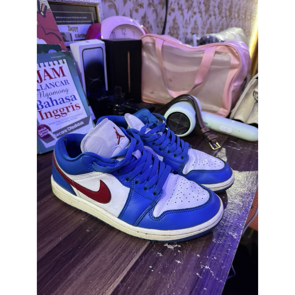 air jordan 1 low sport blue gym red