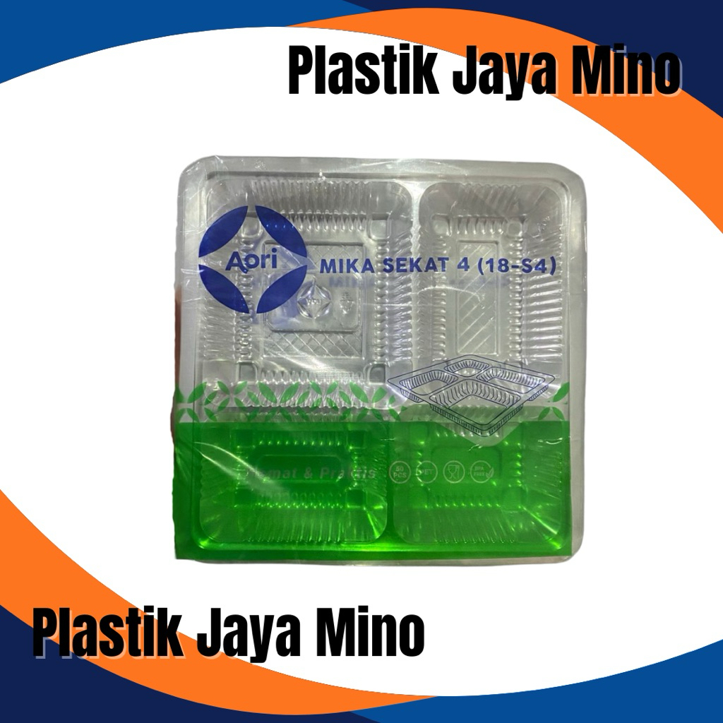 MIKA NASI BOX SEKAT 4 (ISI 50 PCS)