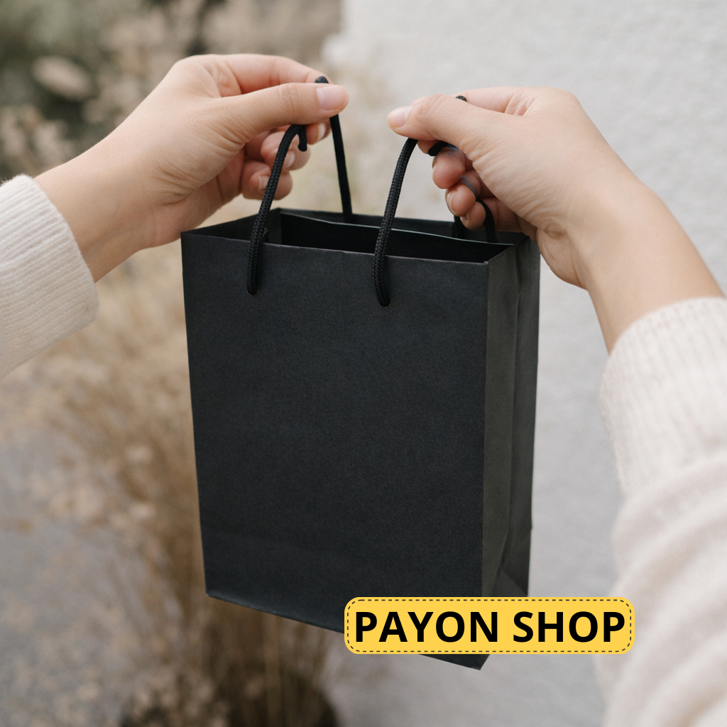 Paper Bag Kado Polos Hitam Small Tas Kado Hadiah Hampers