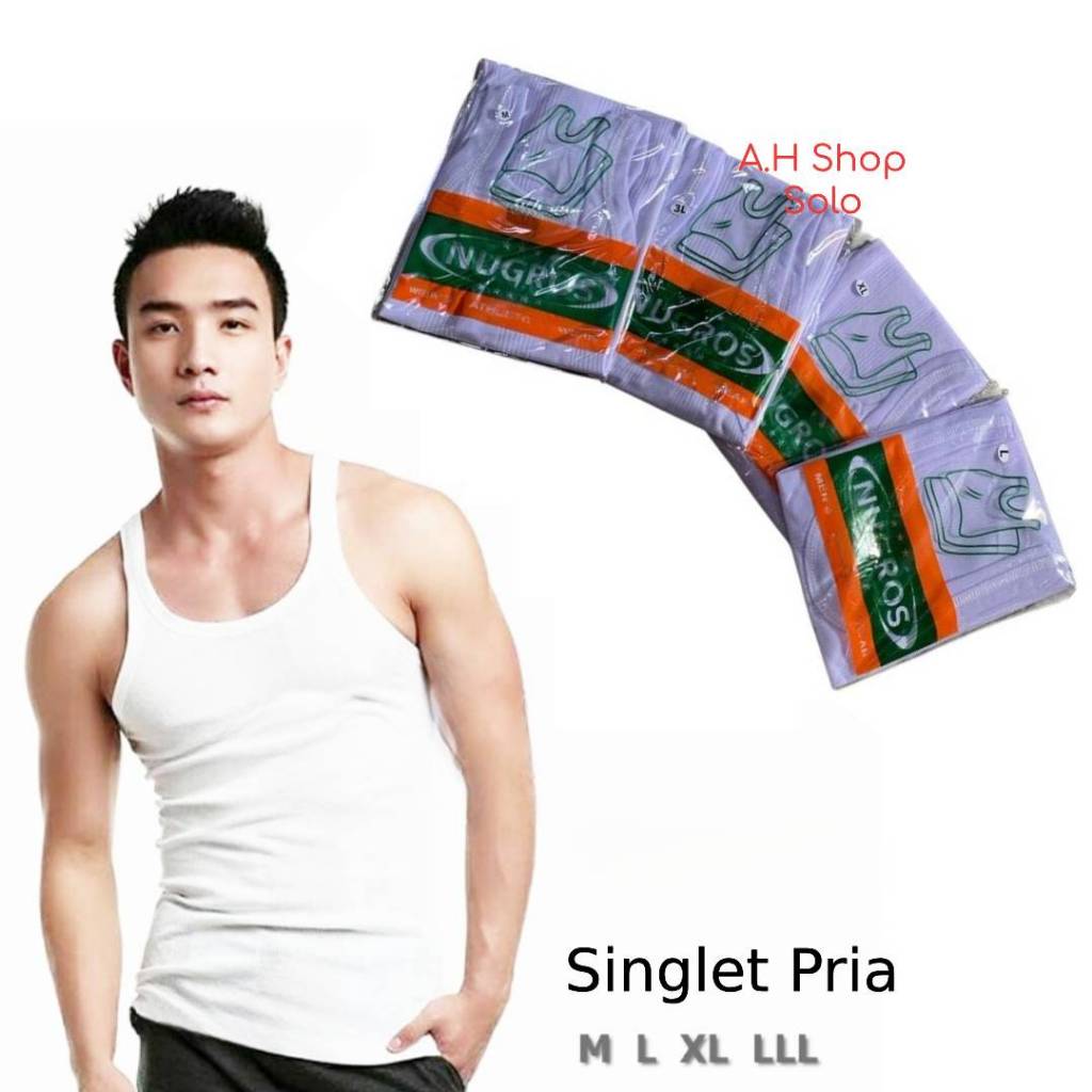 1 LUSIN KAOS DALAM PRIA REMAJA DEWASA - SINGLET PRIA DEWASA 1 LUSIN