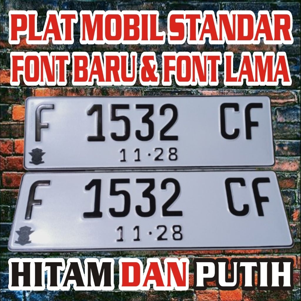 PLAT NOMOR MOBIL STANDAR | FONT BARU & FONT LAMA