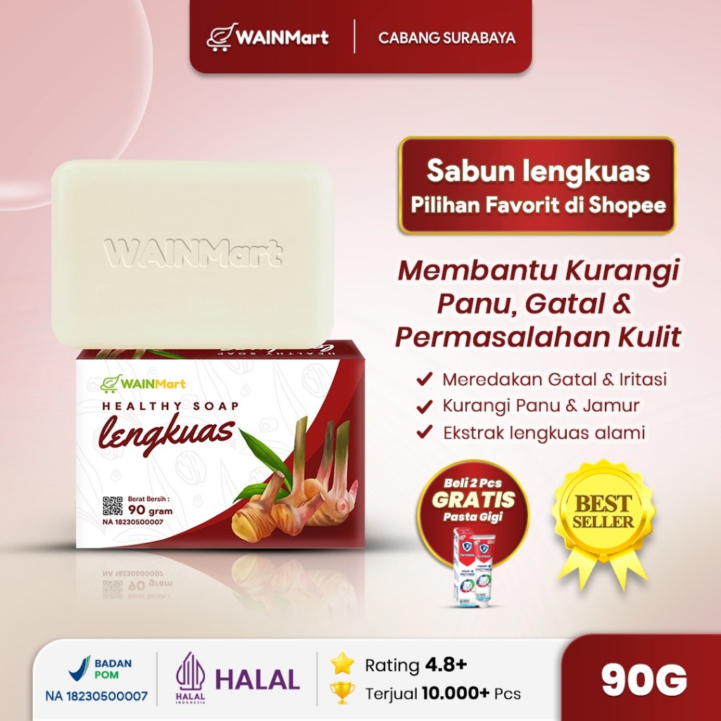 Sabun Lengkuas BPOM Herbal untuk Perawatan Kulit Jamur