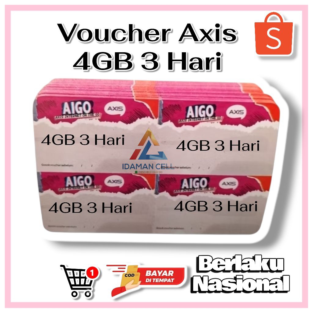 VOUCHER DATA AXIS 4GB 3 HARI
