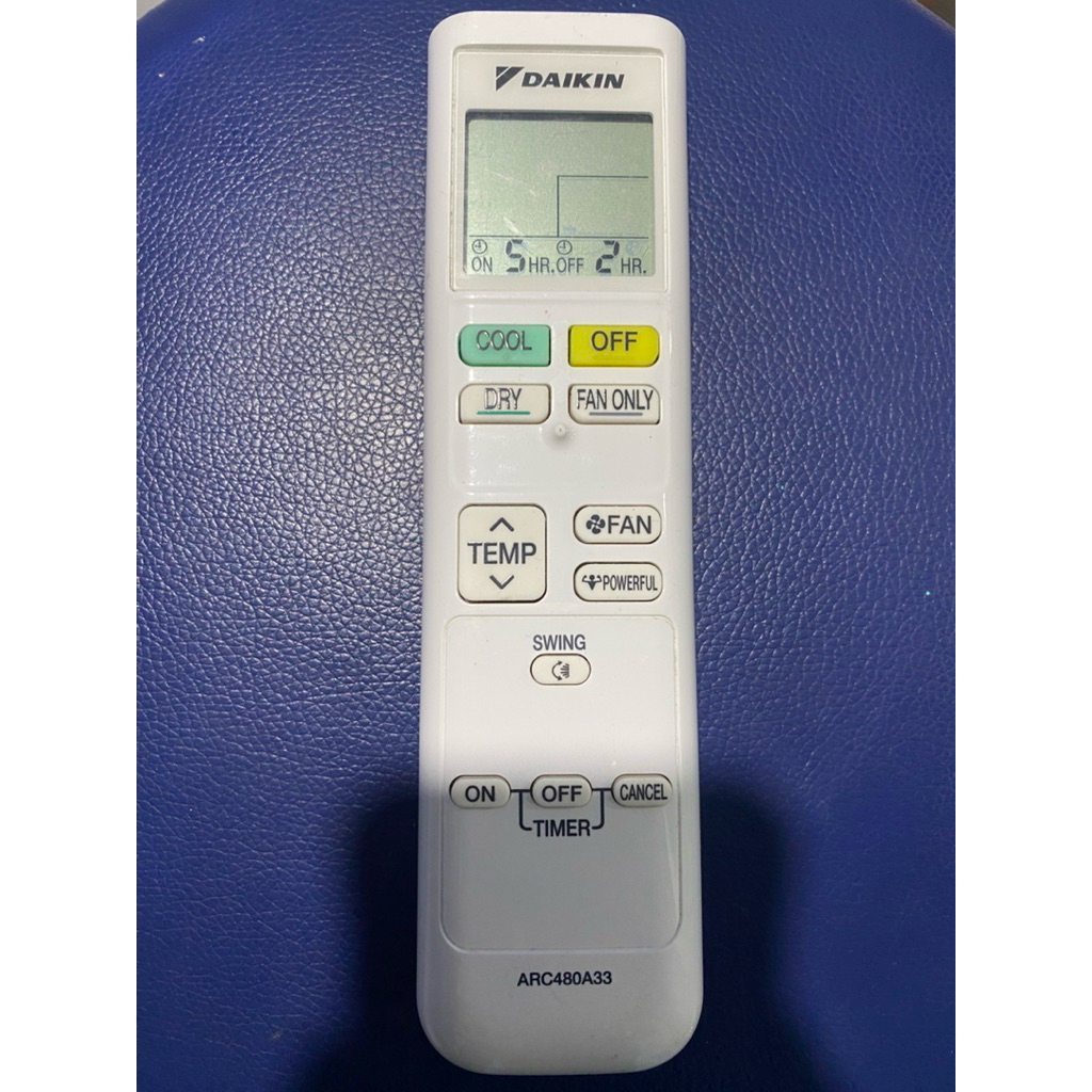 Remot ac second Daikin original Thailand