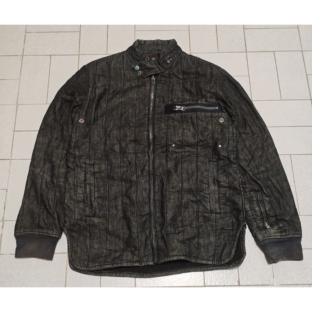 Jaket Casual Motoran Tebal G-Star Raw Dark Grey