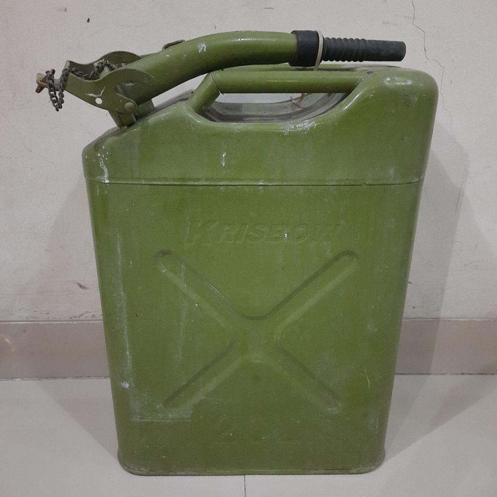 Jerigen Besi 20L Krisbow Galvanized Sheet Jerry Can