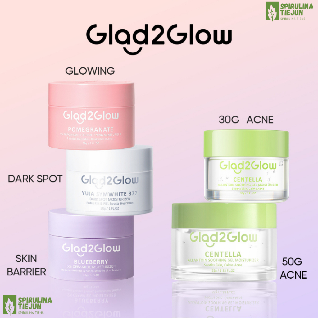 (100% ORIGINAL) Moisturizer Glad2glow, Moisturizer G2g, Pelembab Wajah Glad2glow, Moist G2g, Moistur