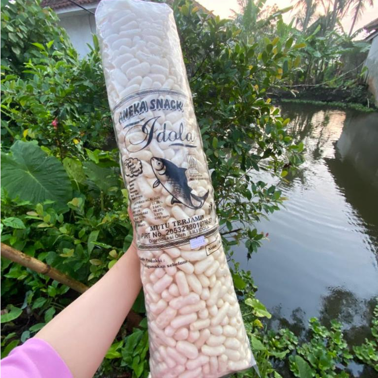 Pilus Kapsul Japilus Kerupuk Ikan Pilus Gabus Asin Renyah Gurih IDOLA Asli 1 Ball Berat 1 KG Cocok S