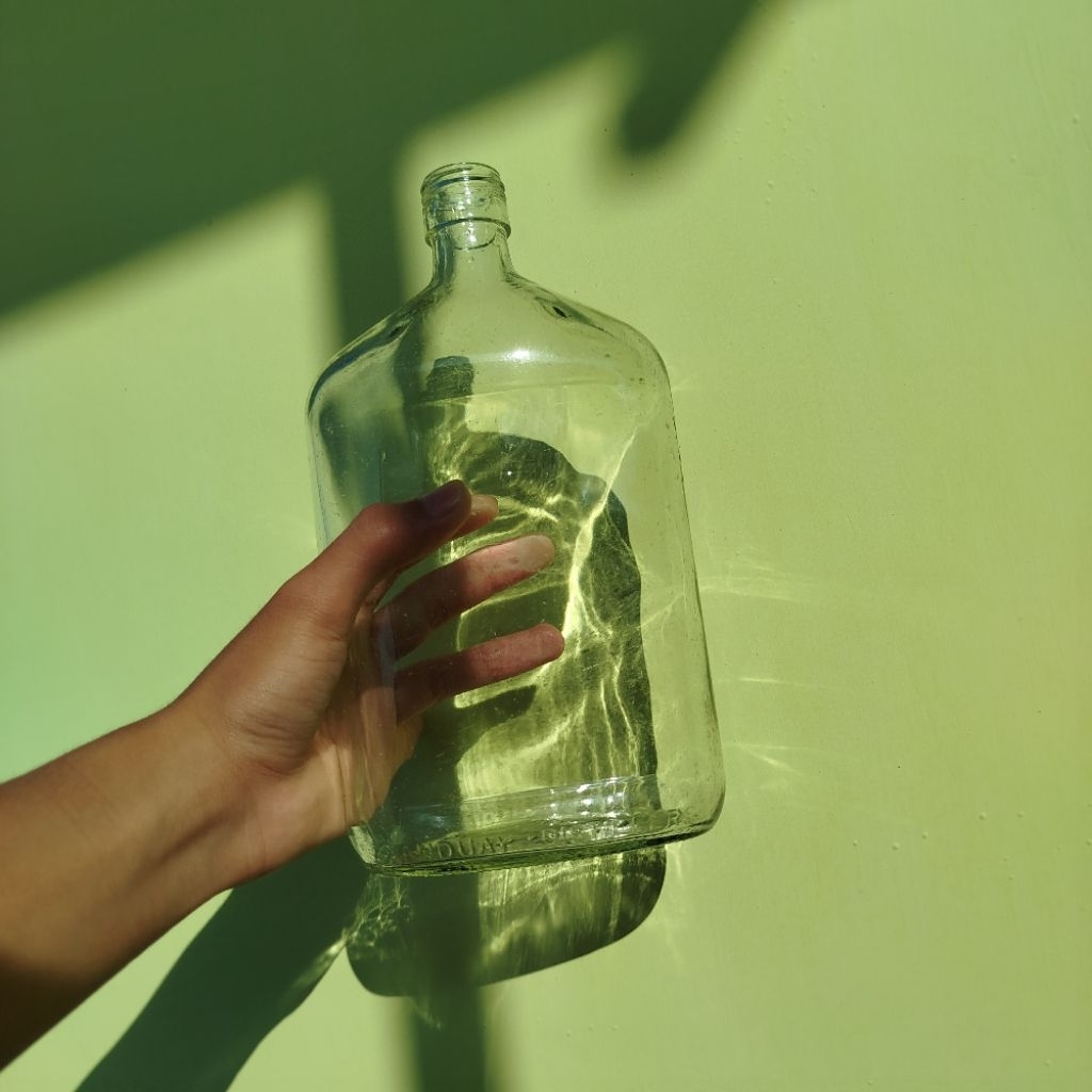 Botol Kaca Bekas Unik | Vas Bunga | Dekor Rumah & Kafe