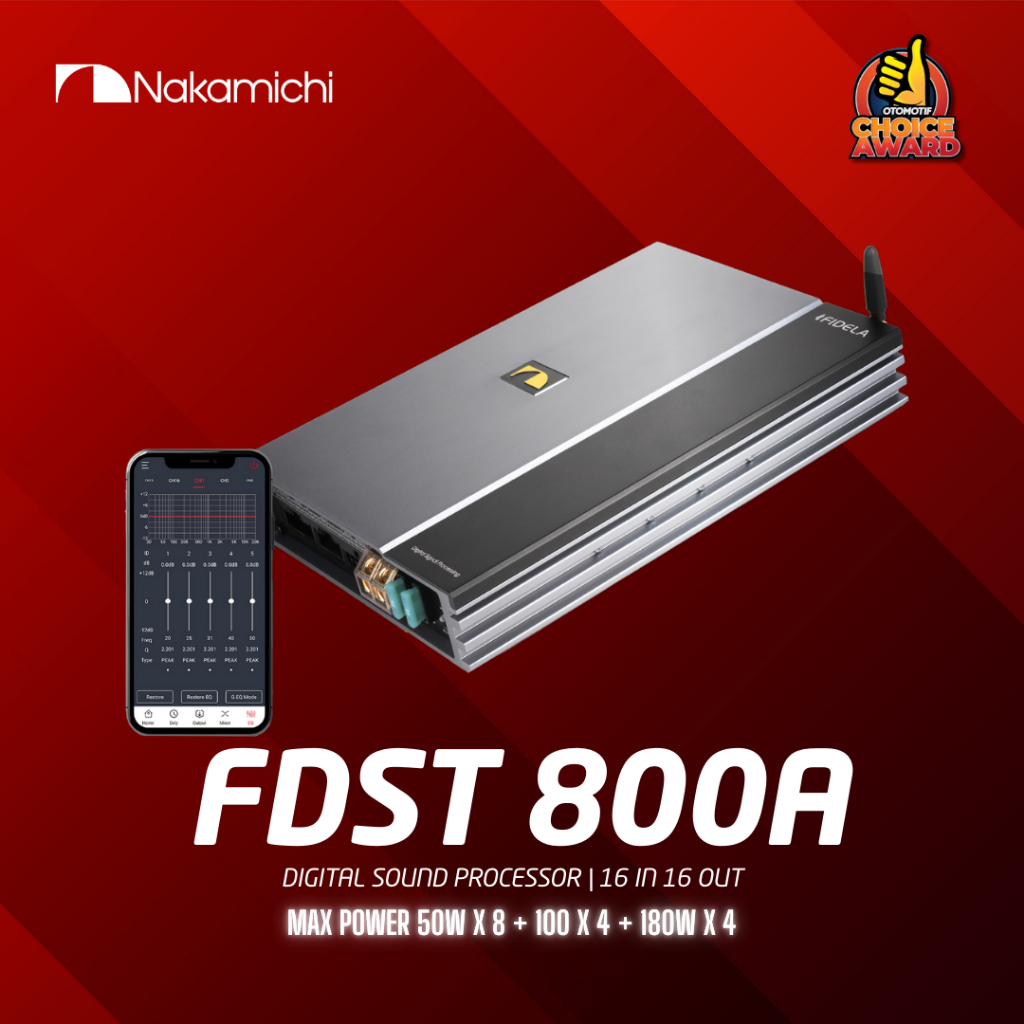 Nakamichi DSP Power Amplifier Digital Signal Processor Audio Mobil Fidela FDST 800A
