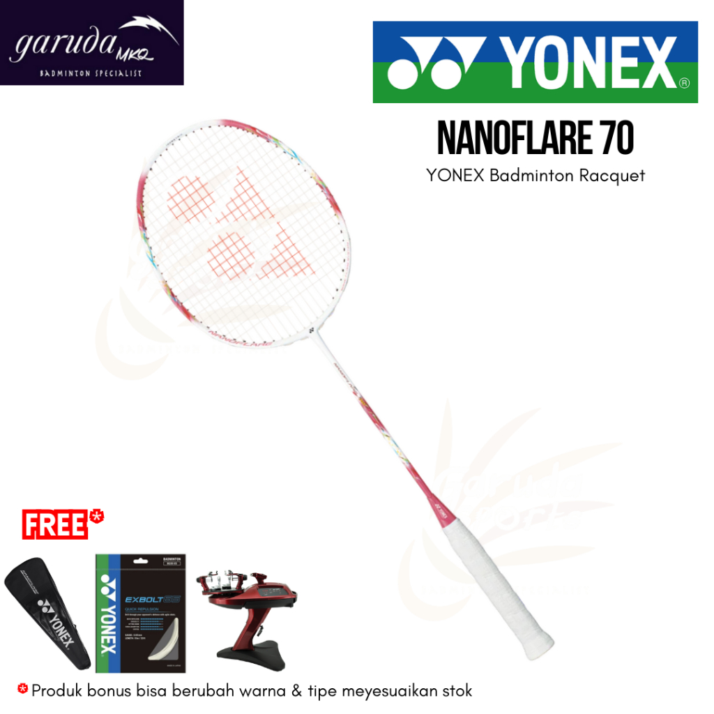 RAKET BADMINTON YONEX NANOFLARE 70  / NF 70 PI (Coral Pink)