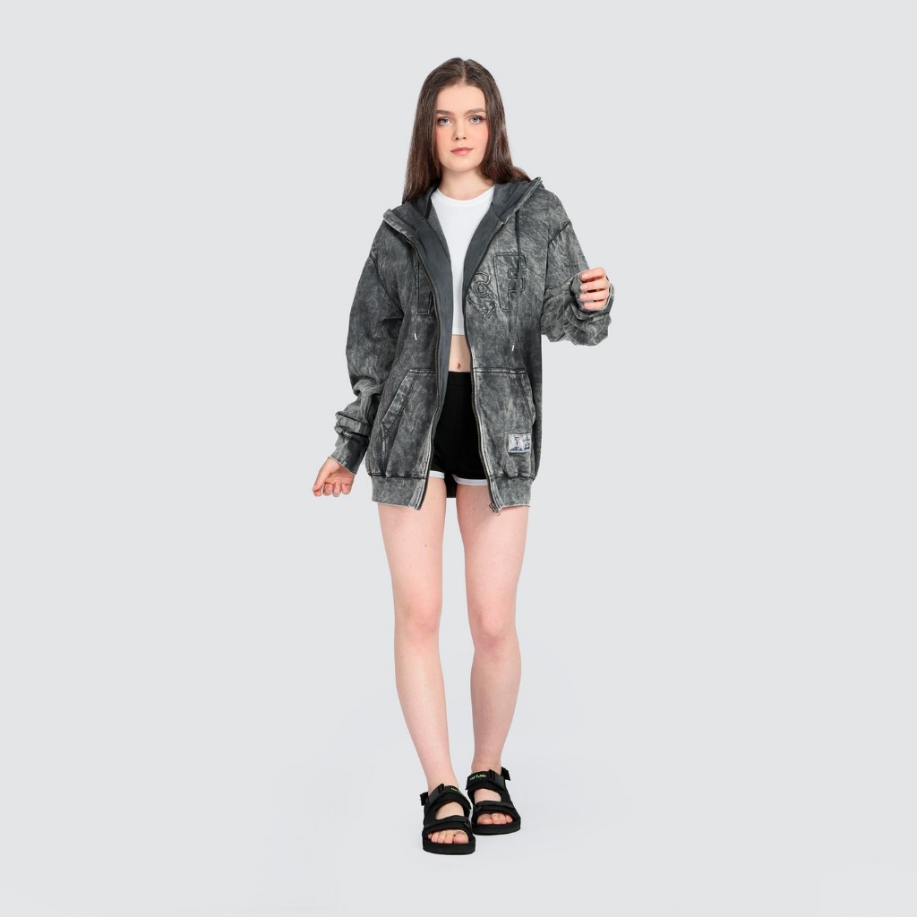 HOODIE BASIC RAW / ACID WASH