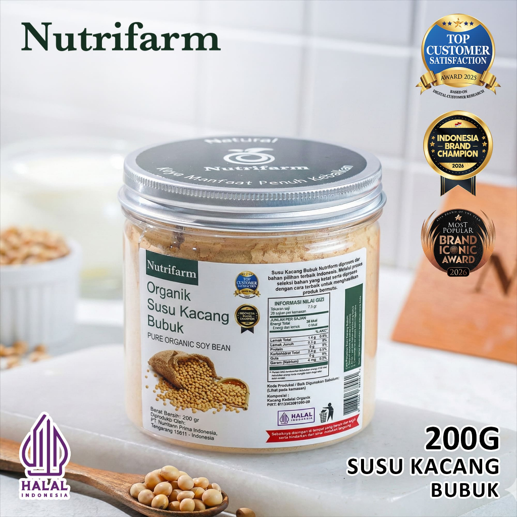 Susu Kacang Kedelai Tanpa Gula Bubuk Murni / Kacang Kedelai Bubuk Sangrai 200g