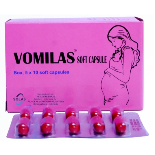 Vomilas Box isi 50 Kapsul Mencegah Mual Muntah Kehamilan
