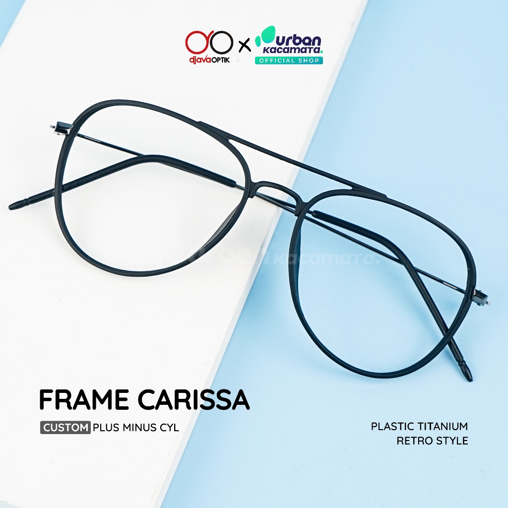 DJAVA OPTIK - Frame Carissa - Kacamata Aviator Oval Lentur Oversize Minus -4,25 s/d -6,00