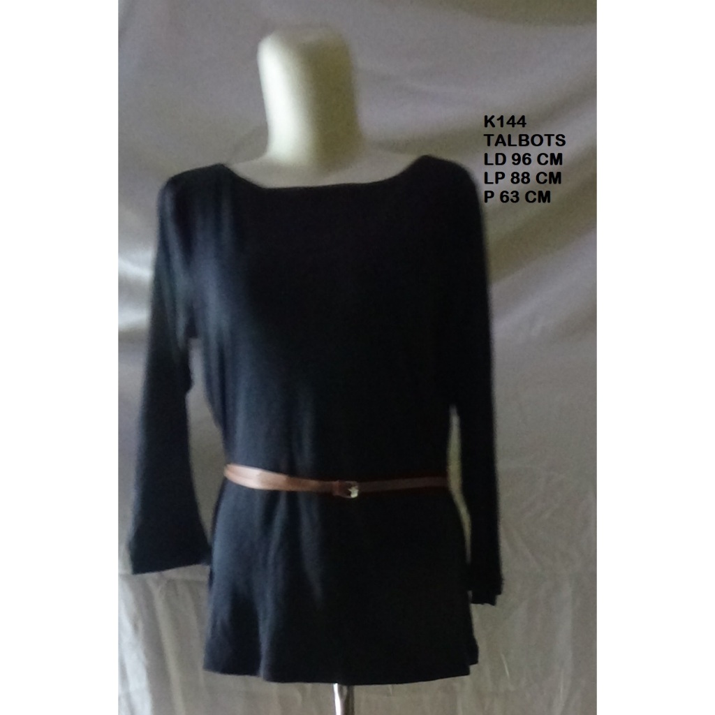 K144 Talbots Original Black Blouse - Atasan Formal Wanita Hitam