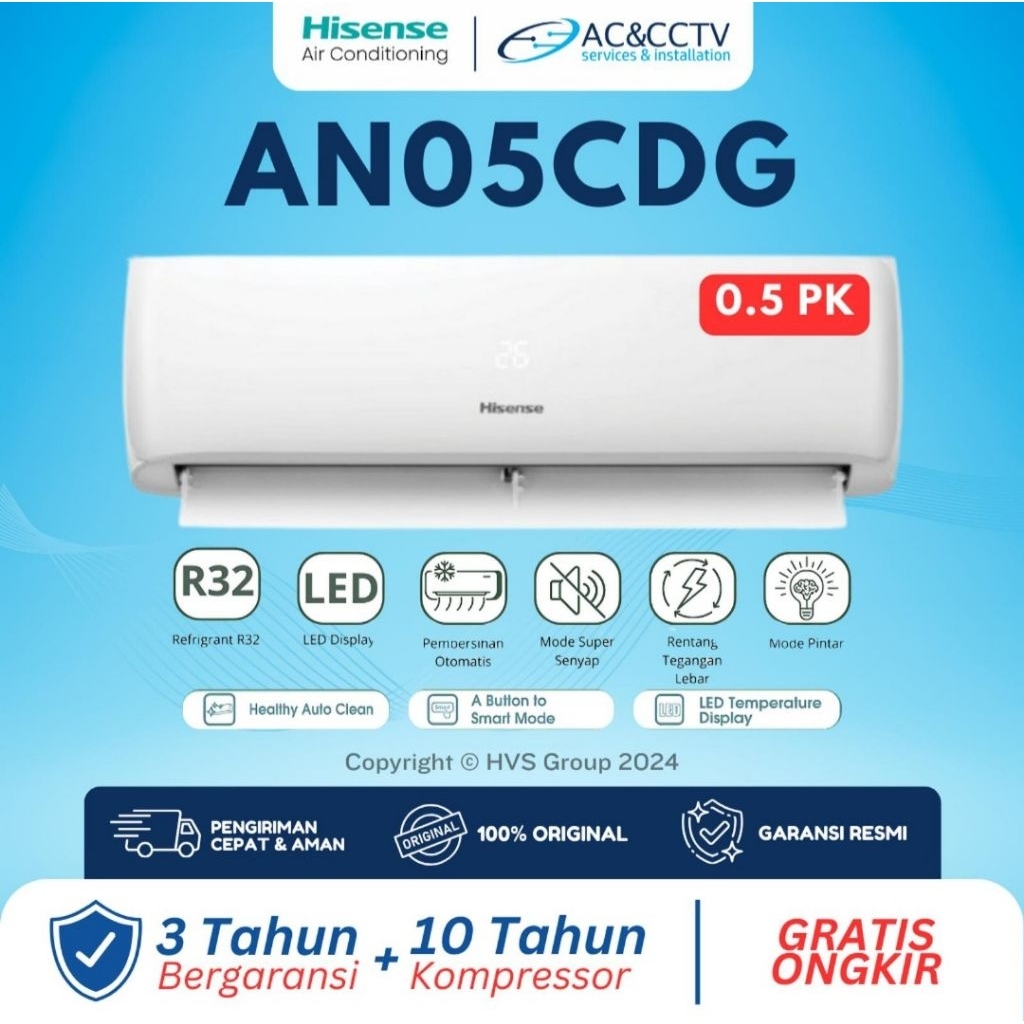 AC HISENSE 1/2PK AN05CDG AC HISENSE 1/2PK 5CDG
